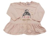 Růžovo-bílá pruhovaná tunika s holčičkou Minnie Minors 