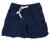 Tmavomodré krepové kraťasy H&M