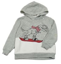 Šedá mikina s dinosaurem a kapucí H&M