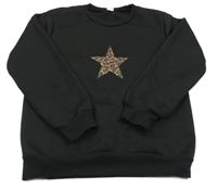 Černá mikina s hvězdou Shein 