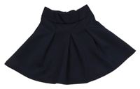 Tmavomodrá skládaná sukně 