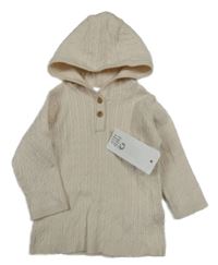 Nové - Pudrový vzorovaný svetr s kapucí Next