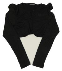 Černé třpytivé bolerko s volánky a srdíčkem 