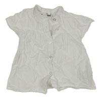 Bílá halenková tunika s puntíky Ergee