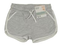 Nové - Šedé melírované teplákové kraťasy Primark