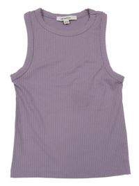 Levandulový žebrovaný crop top Garcia 