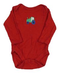 Červené body s traktorem Mothercare