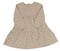 Pudrovo-smetanové vzorované šaty s kytičkami Topolino