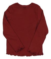 Rezavé žebrované triko George