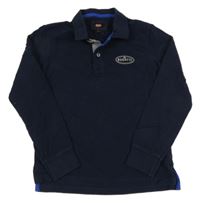 Nové - tmavomodré mikinotriko s logem a límečkem BUGATTI