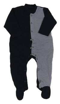 Tmavomodro-bílý overal s pruhy TupTam