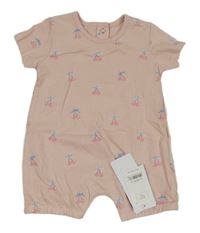 Nové - světlerůžový kraťasový overal s třešničkami George