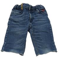 Tmavomodré riflové kraťasy se skateboardem TAPE 'A L'OEIL 