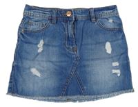 Modrá riflová sukně s prošoupáním Next