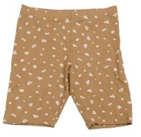 Hnědé vzorované legínové kraťasy H&M