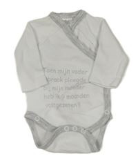 Bílo-světlešedé zavinovací body s nápisy 