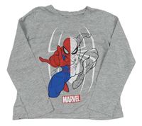 Šedé melírované triko se Spidermanem zn. Marvel