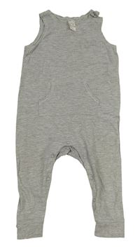 Šedý teplákový overal s kapsou H&M