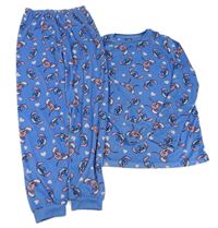 Modré plyšové pyžamo se Stitchem a Angel Primark