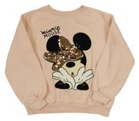 Meruňková mikina s Minnie s překlápěcími flitry H&M