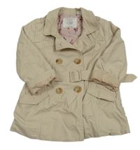 Béžový šusťákový zateplený kabát s páskem Zara