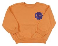 Oranžová oversize mikina s nápisem George