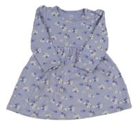 Lila květované teplákové šaty M&S