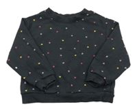 Černá mikina se srdíčky H&M