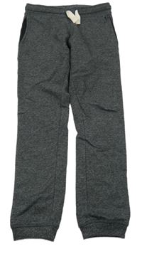 Tmavošedé melírované tepláky