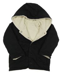 Černá zateplená propínací mikina s kapucí George