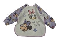 Nové - Bílo-lila pogumovaný bryndák s Minnie a Daisy Disney
