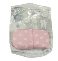 Nové - Růžový puntíkatý overal