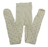 Krémové puntíkaté punčocháče H&M