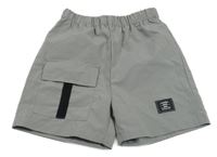 Šedé šusťákové kraťasy s kapsou Shein