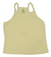Žlutý žebrovaný crop top H&M