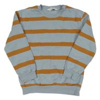 Modro-hnědá pruhovaná mikina H&M