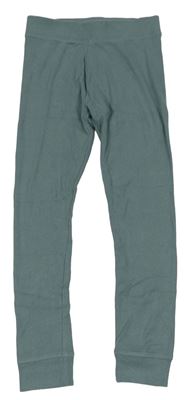 Zeleno-šedé žebrované pyžamové kalhoty Next