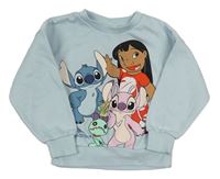 Světlemodrá mikina se Stitchem a Angelou Primark
