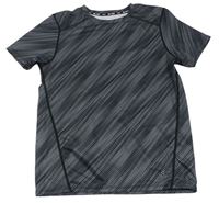 Černo-šedé vzorované sportovní tričko H&M