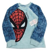 Modré plyšové pyžamové triko se Spidermanem Marvel