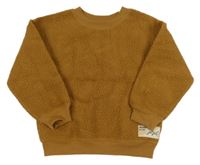 Hnědá huňatá podšitá mikina H&M