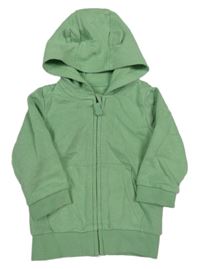 Zelená propínací mikina s kapucí George