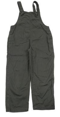 Tmavošedé plátěné laclové kalhoty Denim Co.