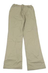 Béžové plátěné kalhoty 