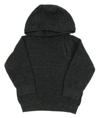 Černý melírovaný svetr s kapucí Next