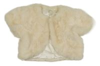 Smetanové kožešinové podšité bolerko Monsoon