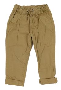 Béžové plátěné kalhoty Nutmeg