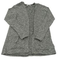 Šedo-černý melírovaný pletený cardigan H&M