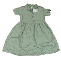 Nové - olivové šaty s límečkem Denim Co.