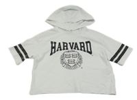 Bílé crop tričko s nápisem a kapucí C&A